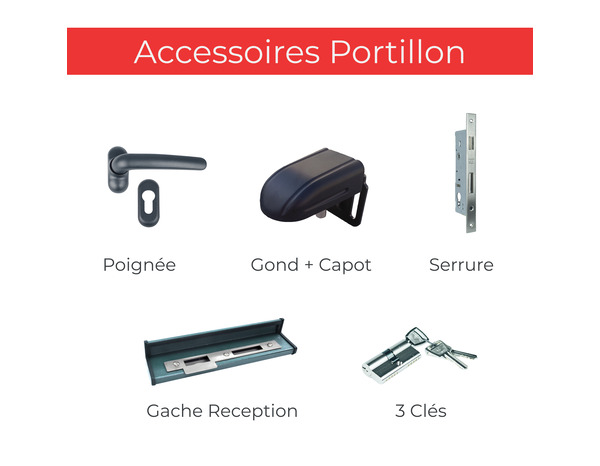 Portillon aluminium "cortes" gris - l. 1 m - Brico Dépôt