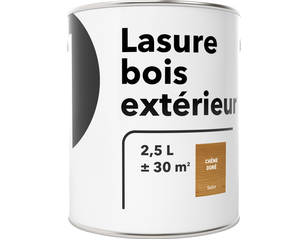 Lasure bois extérieur chêne doré 2,5 L satin - Brico Dépôt