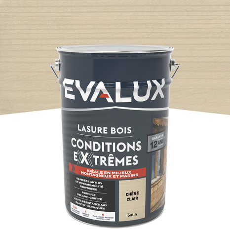 Lasure chêne clair 5 L - satin - Evalux - Brico Dépôt