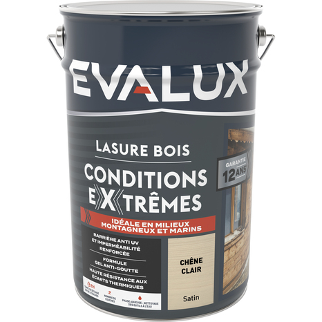 Lasure chêne clair 5 L - satin - Evalux - Brico Dépôt