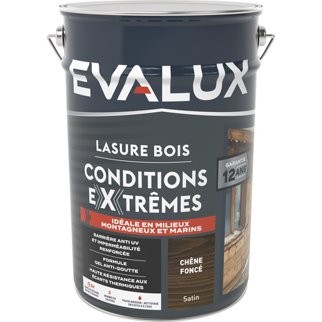 Lasure chêne foncé 5 L - satin - Evalux - Brico Dépôt