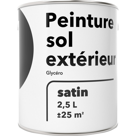 Peinture extérieur sol 2,5 L satin blanc glycero - Brico Dépôt
