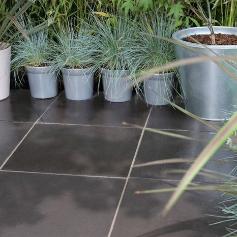 Dalle béton "Garonne" couleur gris Pirineos 50 x 50 x 2,5 cm antidérapante - Brico Dépôt