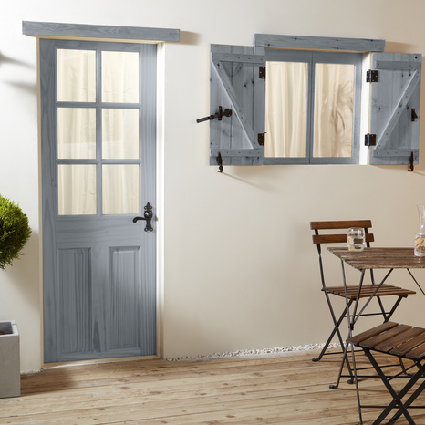 Peinture extérieur bois 0,75 L gris fenêtre satin - Evalux - Brico Dépôt
