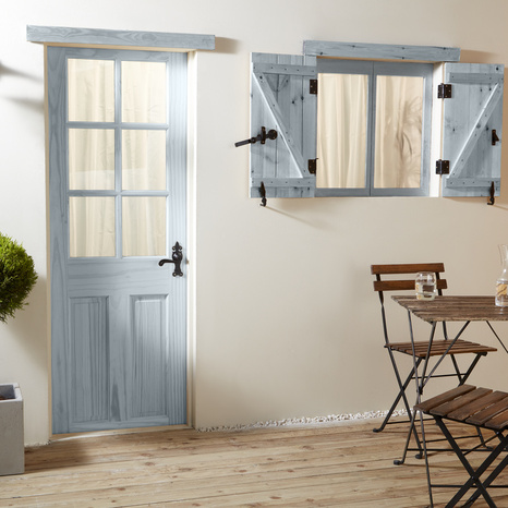 Peinture extérieur bois 0,75 L gris moyen satin - Evalux - Brico Dépôt