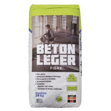 Béton léger fibré 20 Kg - prêt à gâcher - Brico Dépôt