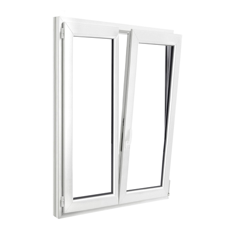 Fenêtre PVC blanc oscillo-battante 2 vantaux h.155 x l.120 cm - GoodHome - Brico Dépôt