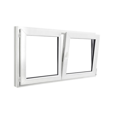 Fenêtre PVC blanc oscillo-battante 2 vantaux h.75 x l.140 cm - GoodHome - Brico Dépôt