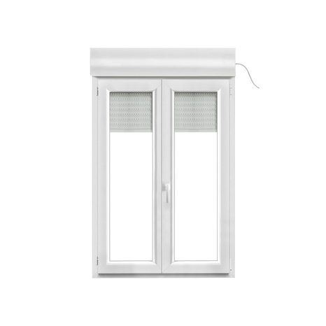 Fenêtre PVC blanc oscillo-battante 2 vantaux + volet roulant h.155 x l.100 cm - GoodHome - Brico Dépôt
