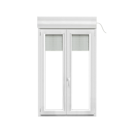 Fenêtre PVC blanc oscillo-battante 2 vantaux + volet roulant h.165 x l.90 cm - GoodHome - Brico Dépôt