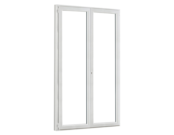 Porte-fenêtre PVC blanc 2 vantaux H.205 x l.120 cm - GoodHome - Brico Dépôt