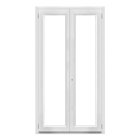 Porte-fenêtre PVC blanc 2 vantaux H.215 x l.120 cm - GoodHome - Brico Dépôt