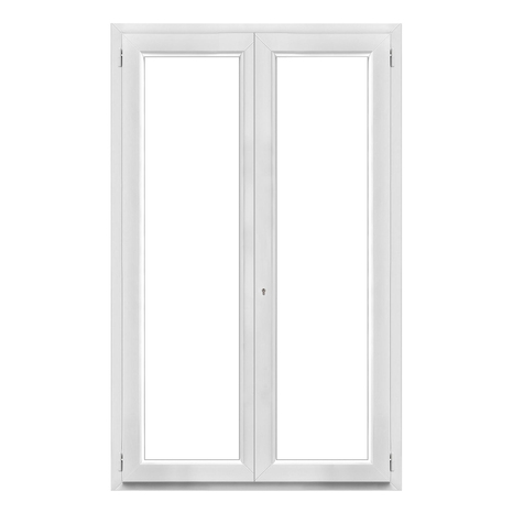 Porte-fenêtre PVC blanc 2 vantaux H.215 x l.140 cm - GoodHome - Brico Dépôt