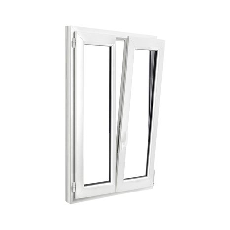 Fenêtre PVC blanc oscillo-battante 2 vantaux h.135 x l.90 cm - GoodHome - Brico Dépôt