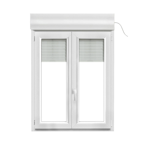Fenêtre PVC blanc oscillo-battante 2 vantaux + volet roulant h.125 x l.100 cm - GoodHome - Brico Dépôt