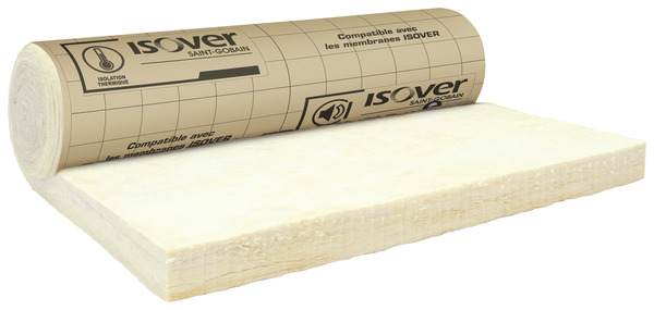 Laine de verre 100mm Comble perdu 40 R:2,5 - 8m x 1,2m - Rouleau kraft - Isover - Brico Dépôt