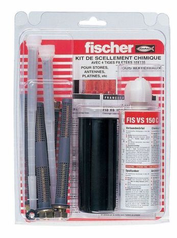 Kit chevilles chimique fixation stores bannes - Fischer - Brico Dépôt
