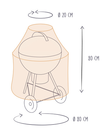 Housse extérieur barbecue rond diamètre 80 cm - Brico Dépôt