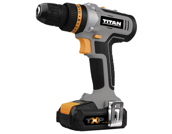 Perceuse-visseuse sans fil 18 V + 2 batteries 2 Ah Li-ION + 1 chargeur - Titan - Brico Dépôt