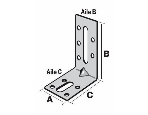 Equerre fixation renforcée 100/55/30/2,5 - Simpson - Brico Dépôt