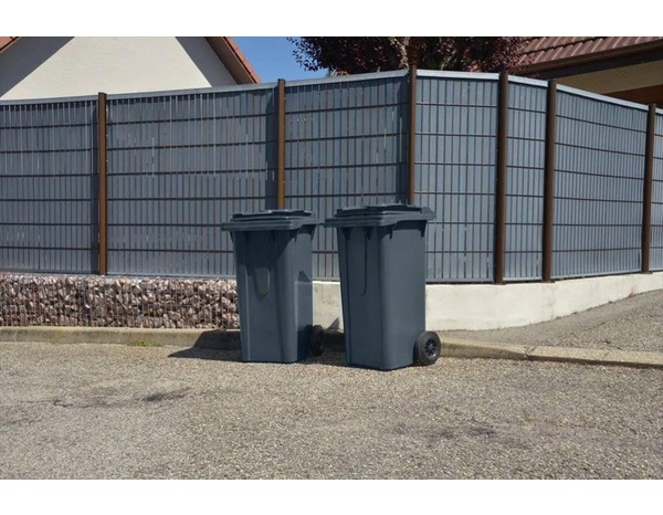 Poubelle anthracite  extérieure 120 L - Brico Dépôt