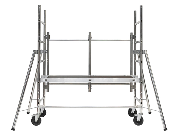 Echafaudage aluminium pliant hauteur travail 2,70 mètres - Europa - Brico Dépôt