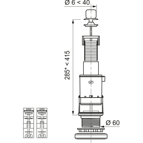 Mécanisme à tirette chrome - Wirquin - Brico Dépôt
