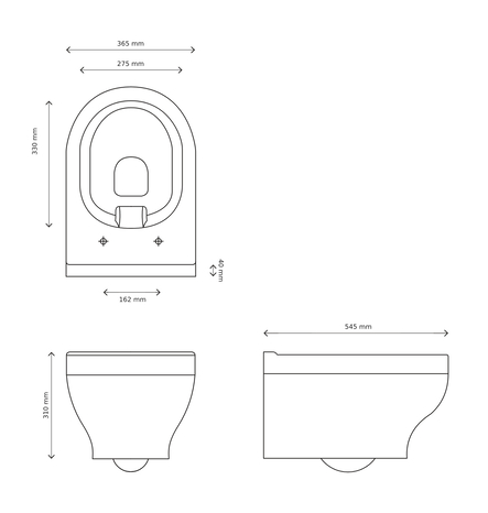 Pack wc suspendu sol/mur "Calicia" sans bride caréné - Cooke and Lewis - Brico Dépôt