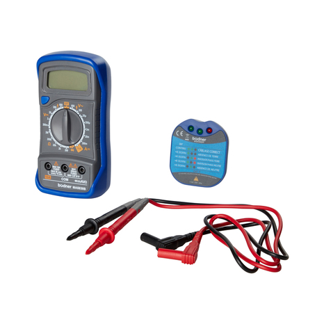 Lot multimètre 18 calibre CAT III / 600 V + Testeur de prises  - Brico Dépôt