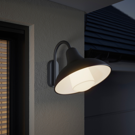 Applique murale "Dirca" IP44 E27 - Noir - Marque BLOOMA - Brico Dépôt