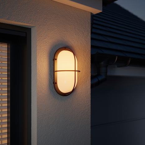 Hublot "Pinusa" IP44 E27 - Noir - Marque BLOOMA - Brico Dépôt