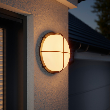 Hublot "Pinusa" IP44 2 x E27 - Noir - Marque BLOOMA - Brico Dépôt