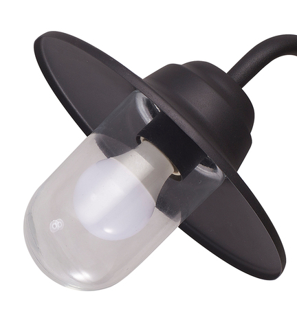 Applique murale "Trolia" IP44 E27 - Noir - Marque BLOOMA - Brico Dépôt