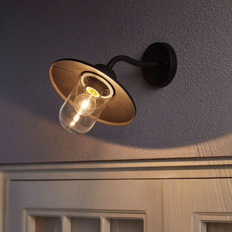 Applique murale "Trolia" IP44 E27 - Noir - Marque BLOOMA - Brico Dépôt