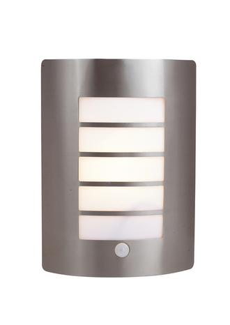 Applique murale à détection de mouvements "Larixa" IP44 E27 - Acier - Marque BLOOMA - Brico Dépôt