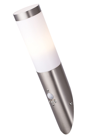 Applique murale à détection de mouvements "Hollis" IP44 E27 - Acier - Brico Dépôt