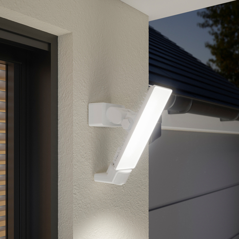 Projecteur à détection de mouvements Dircao IP65 30 W - Blanc - Marque BLOOMA - Brico Dépôt