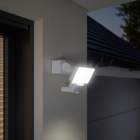 Projecteur à détection de mouvements Dircao IP65 10 W - Blanc - Marque BLOOMA - Brico Dépôt