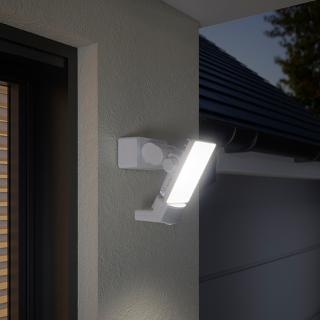 Projecteur à détection de mouvements Dircao IP65 10 W - Blanc - Marque BLOOMA - Brico Dépôt