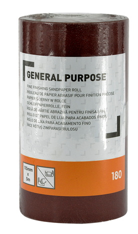 Rouleau de papier ponçage, grain 180 - 115 mm x 5 m - Brico Dépôt