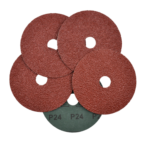 Lot de 5 disques de ponçage 125 x 22 mm, grain gros 24 - Universal - Brico Dépôt