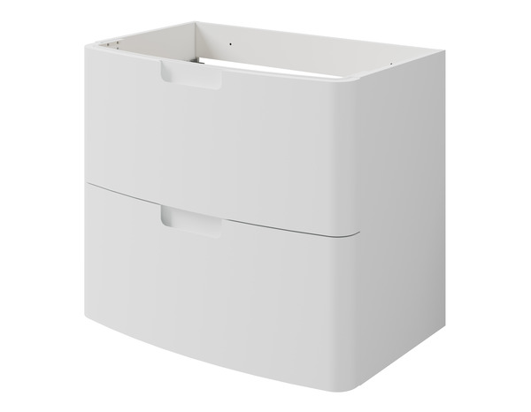 Meuble sous vasque 2 tiroirs à suspendre blanc "Himalia" L. 70 x H. 60 x P. 45cm - GoodHome - Brico Dépôt
