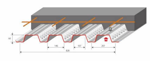 Plancher collaborant en acier galvanisé, PCB 60 - l. 828 mm x L. 2,50 m x Ép. 0,75 mm - Brico Dépôt