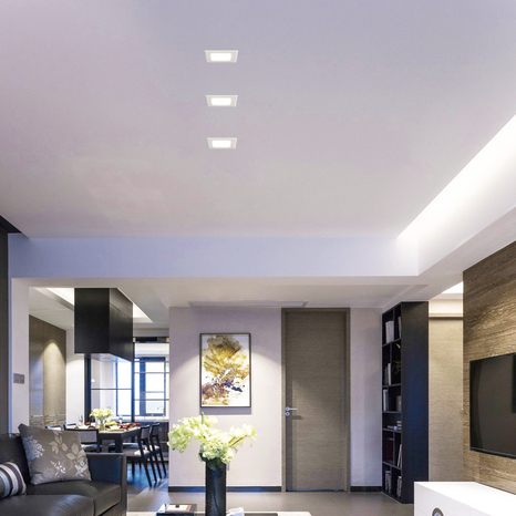 Spots à encastrer LED intégrée carré blanc 380 lm - Colours - Brico Dépôt