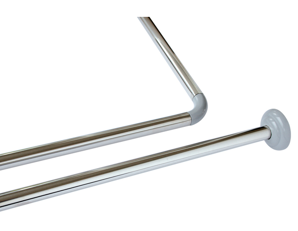 Barre de douche U "Clipper" inox 85 x 85 cm - Brico Dépôt