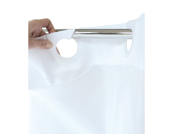 Rideau de douche "Pratik" blanc  180 x 200 cm - Brico Dépôt