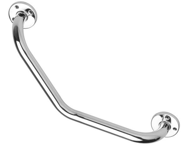 Barre de maintien coudée chromé - P. 9 cm x H. 6,5 x EP. 2,5 cm x l. 41,9 cm - Brico Dépôt