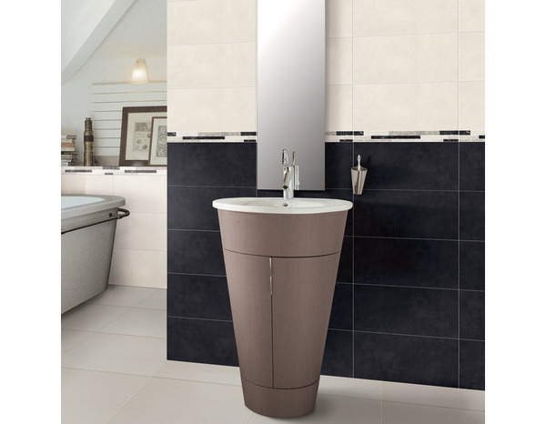 Carrelage mural "Horace" gris anthracite - l. 20 x L. 50 cm - Cooke and Lewis - Brico Dépôt