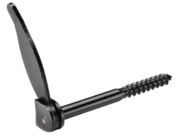 Arrêt de volet tourniquet à tirefond en acier zingué - Noir - Ø 10 x L. 115 mm - AFBAT - Brico Dépôt