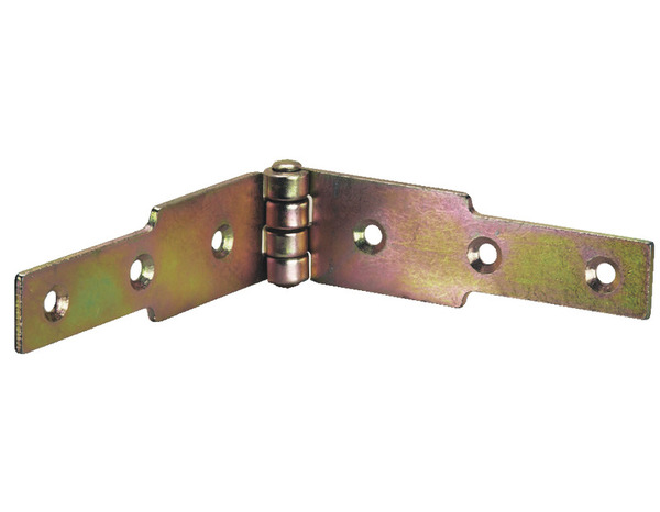 Charnière à congé en acier bichromaté- Blanc - H. 40 x l. 2,5 x Prof. 250 mm - AFBAT - Brico Dépôt